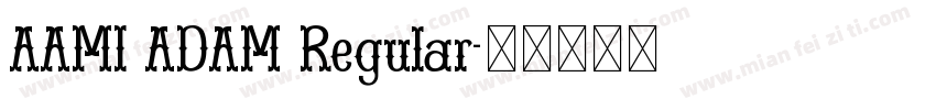 AAMI ADAM Regular字体转换